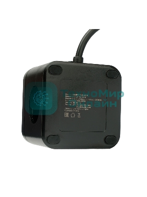 Сетевой фильтр Cablexpert Cube CUBE-3-CU3-B-1.5, 3 р, 10А, 1xType-C PD, 3xUSB, 1.5 м, ур.защиты 4+, черный, коробка