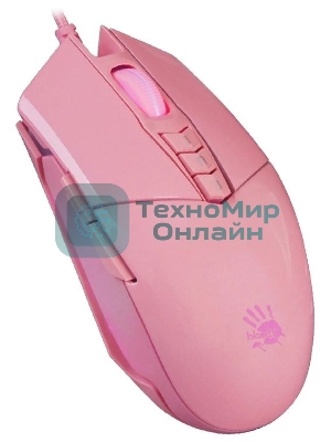 Мышь проводная A4Tech Bloody P91s розовый, 8000 dpi, USB, кнопки - 8