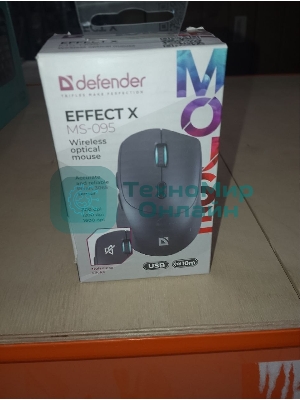 (Поврежденная упаковка) Беспроводная оптическая мышь DEFENDER Effect X  MS-095