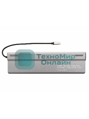 Адаптер VCOM TypeC -->3*USB3.0+2*USB2.0+VGA+RJ45+SD+TF+AUD+HDMI+DP+2*USB3.1 Data+PD