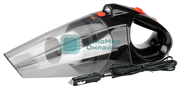 Пылесос автомобильный QUMO VaccoPM 3D, черный, 4500 Па/120 Вт, уборка сухая, пылесборник контейнер 0.5 л