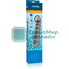 Сетевой фильтр Smartbuy (SBSP-5-50-G) 5 гн х 5,0 м серый