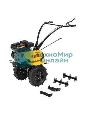 Мотоблок Denzel DPT-170 7 л.с., ремен.сцеп, шир 85 см, глуб 35 см, фрез 3х3, ШОМ, скор 2В/1Н, кол 8