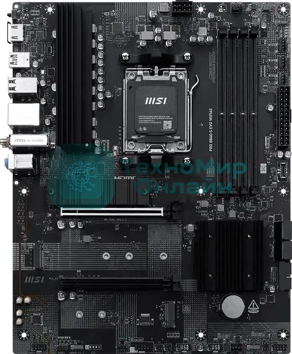 Материнская плата MSI PRO B840-S EVO WIFI6E Socket AM5 AMD B840 4xDDR5 ATX AC`97 8ch(7.1) 2.5Gg RAID+HDMI