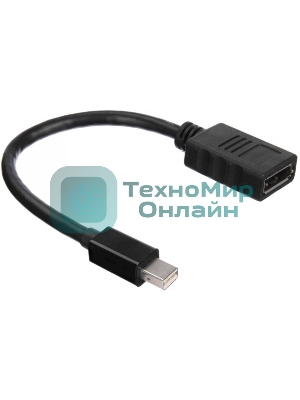 Кабель-адаптер ACD-DAMDF-01B mDP-DP, Golden Plated, 20m/20f, черный, 0.2м (742552)