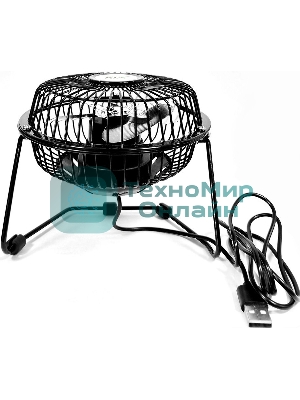 Вентилятор бытовой настольный Rix RDF-1501USB 4 Вт, черный