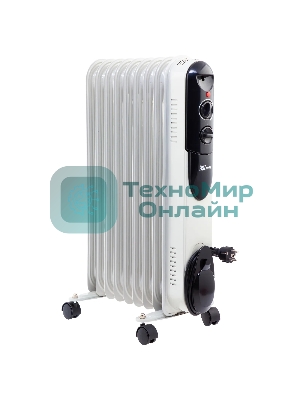 Обогреватель масляный MTX OCH-2000, белый, 2000 Вт, 20 м2, термостат