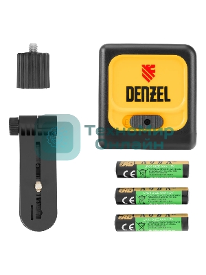 Лазерный уровень Denzel DQB, 30 м, зеленый луч, батарейки, сумка