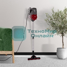 Пылесос вертикальный Kelli KL-8021 красный, питание от сети, 300 Вт, уборка сухая, пылесборник 1 л