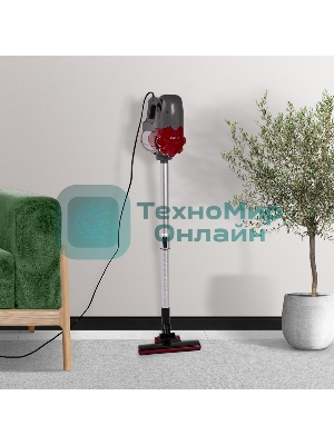 Пылесос вертикальный Kelli KL-8021 красный, питание от сети, 300 Вт, уборка сухая, пылесборник 1 л