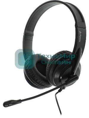 Гарнитура A4Tech HU-10 чёрный, проводная