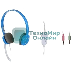 Гарнитура Logitech H150 голубой, проводная, 3.5 мм