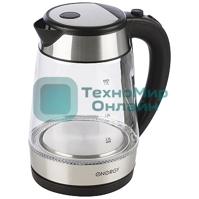 Чайник электрический Energy E-254 1.7 л, стекло, черный