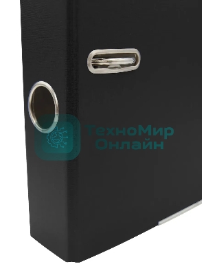 Папка-регистратор картонный с PVC покрытием Silwerhof 355020-01 50мм, без окантовки, карман на корешке, черный