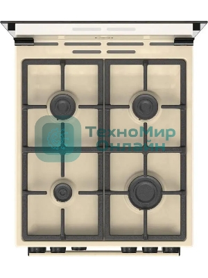 Плита газовая Gorenje GG5A21BEF бежевый, конфорок 4 газовых, духовка 70 л, 50 см x 85 см x 59.4 см