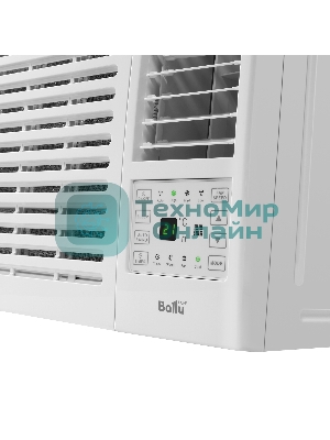 Кондиционер оконный Ballu BWC-07 AC 7000 BTU, 20 м², 49 дБ, охлаждение, осушение, белый