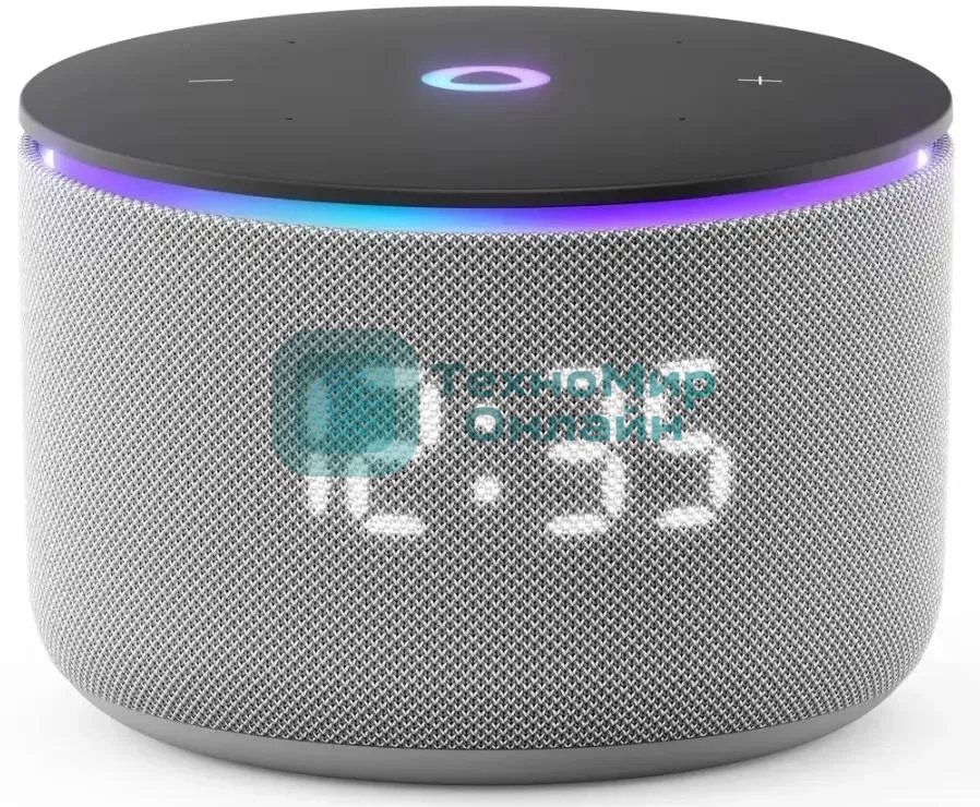 Умная колонка Яндекс Станция Мини 3 Про, 18Вт, компактная, 1 динамик, Алиса, Wi-Fi, Bluetooth 5.0, Zigbee, Matter, серый