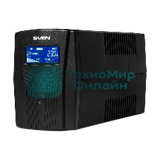 Источник бесперебойного питания SVEN Pro 650 650VA/390W LCD, USB, RJ-45 (2 EURO)