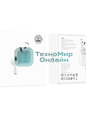 Наушники TWS Hoco EW85 белый, вкладыши, Bluetooth, до 4 ч.