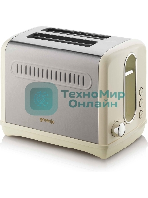Тостер Gorenje T1100CLI 860Вт бежевый/серебристый