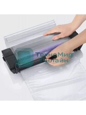 Вакуумный упаковщик Kitfort КТ-1528-1 110Вт черный/фиолетовый