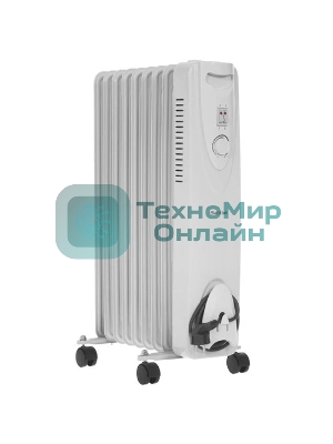 Обогреватель масляный Blackton Bt OH1111 (9 секций), белый, 2000 Вт, 20 м2, механический термостат