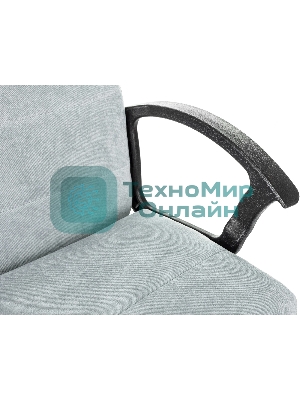 Кресло Бюрократ Triest Fabric серо-голубой, ткань