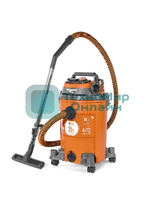 Строительный пылесос Daewoo DAVC 2516S 1600Вт (уборка: сухая/сбор воды/выдув) оранжевый