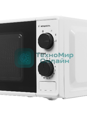 Микроволновая печь Hyundai HYM-M2041 белый, 20 л, 700 Вт, переключатели - поворотный механизм