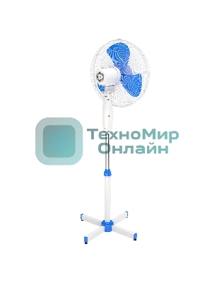 Вентилятор напольный Maxvi FS1645 white-blue