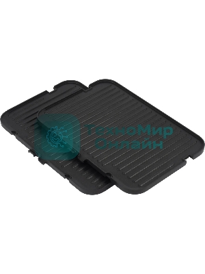 Гриль электрический Hyundai HYG-5020 2000Вт серебристый/черный