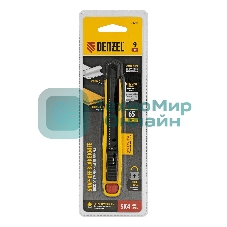 Нож Denzel 9 мм, сменное лезвие, SK4, алюминиевый корпус, торцевой зажим