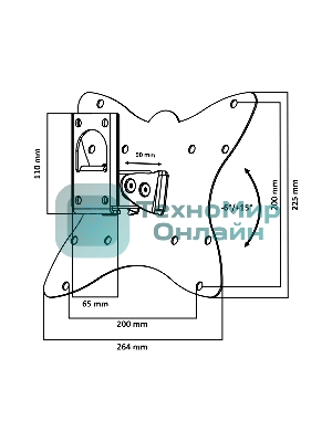 Кронштейн LE'STER LST-201.03 ТВ 10