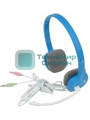 Гарнитура Logitech H150 голубой, проводная, 3.5 мм