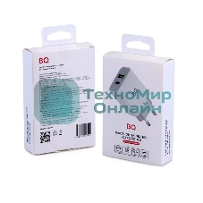 Сетевое зарядное устройство BQ Charger 20W2A01 (2 ports Type-C + USB, PD+QC3.0, 20W) белый