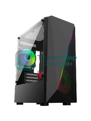 Компьютерный корпус Bloody BD-CC102F черный без БП mATX 2x120мм 2xUSB 2.0 1xUSB 3.0 audio bott PSU