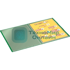 Папка с 20 прозрачными вкладками Silwerhof Eco A4, пластик, 0.5мм, зеленый