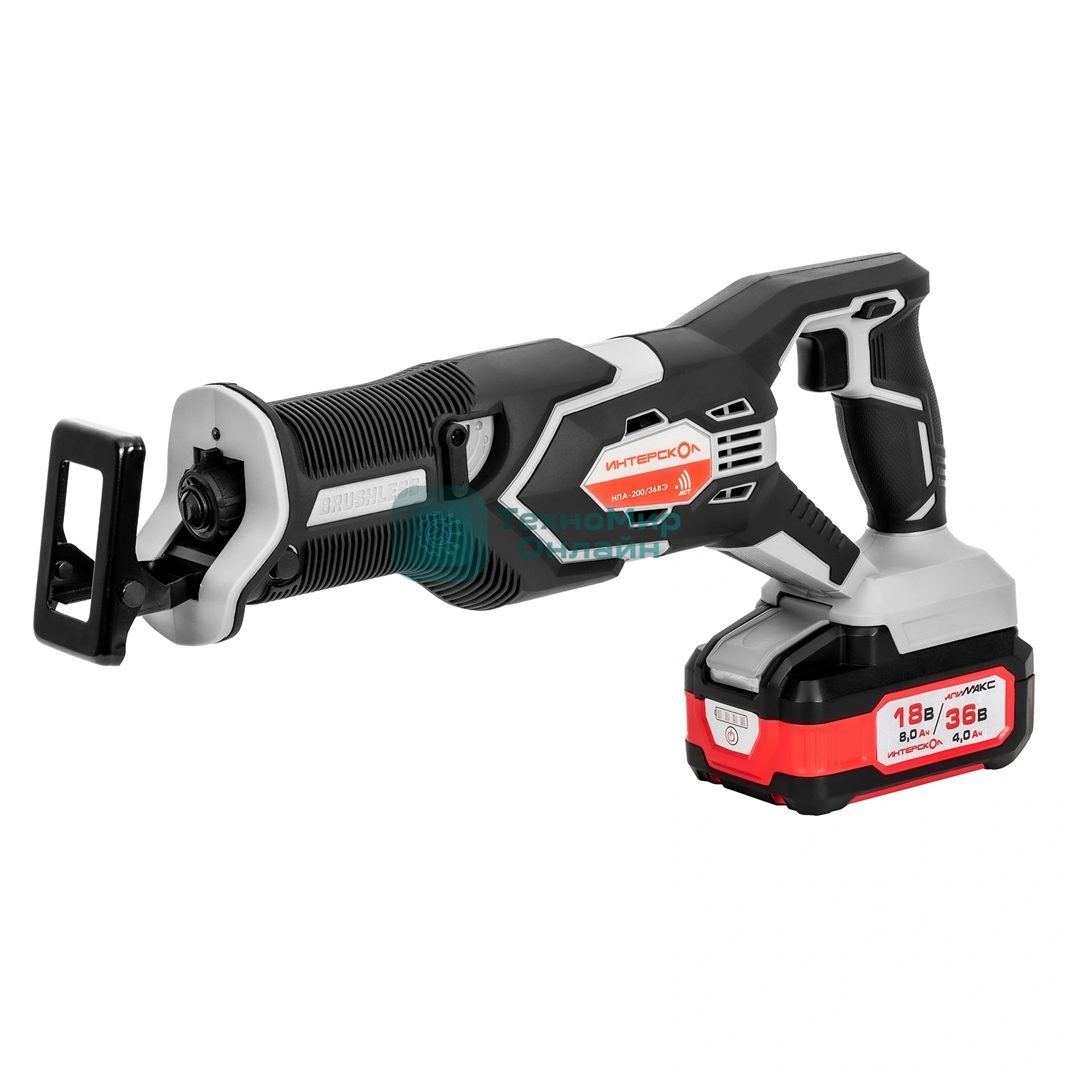 Бесщеточная аккумуляторная ножовочная пила Интерскол НПА-200/36ВЭ 818.2.2.70