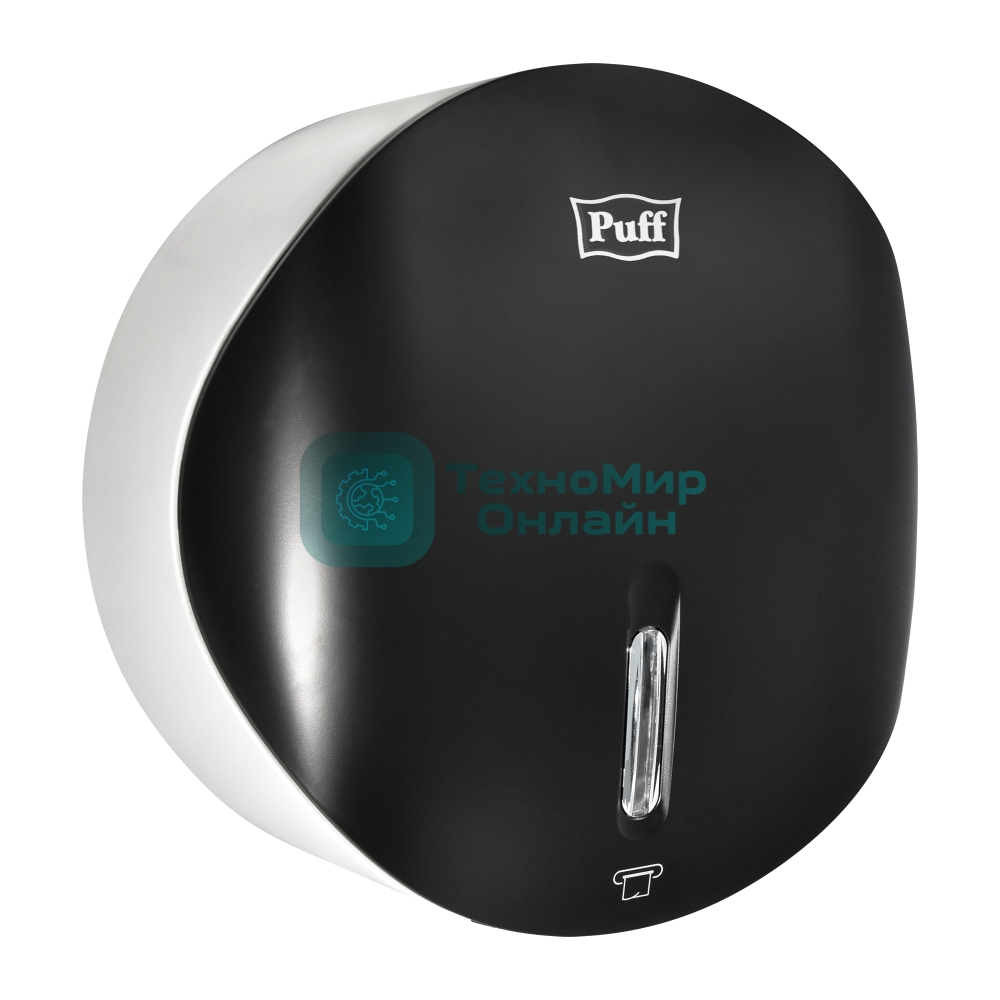 Диспенсер туалетной бумаги Рuff-7145Bl черный, с замком, ABS-пластик