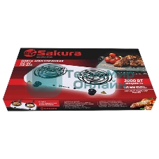 Плита настольная электрическая Sakura ПЭ-03В 2000Вт 145/145мм 2конф/спир