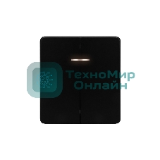 Выключатель Kranz ROUND 2 кл с подсветкой 10А с/у оникс