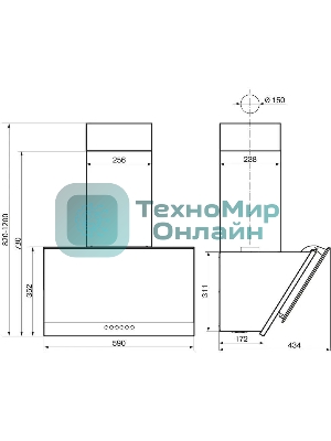 Вытяжка наклонная Elikor Рубин Ceramics S4 60Н-700-Э4Д серебристый, 60 см, 700 м³/ч, 34 дБ