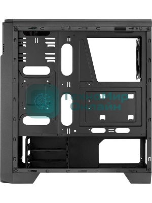 Компьютерный корпус Aerocool/Formula Ore Saturn FRGb-G-BK-v1 (2xUSB, 2xAudio, 0.5 мм,3x120 мм FAN, прозрачная стенка-закаленное стекло, ATX,