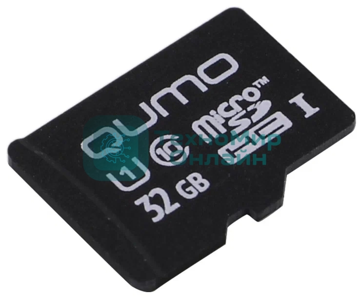 Флеш карта MicroSDHC 32Gb QUMO Class 10 UHS I no adp