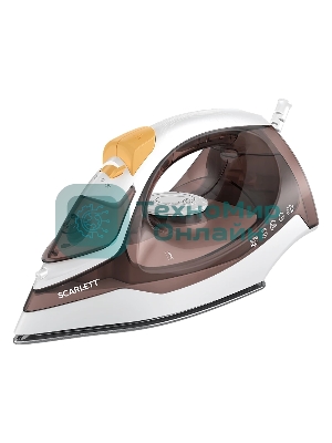 Утюг Scarlett SC-SI30K47, 2200 Вт, коричневый/белый