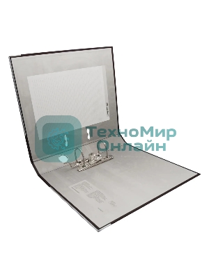 Папка-регистратор картонный с PVC покрытием Silwerhof 355020-01 50мм, без окантовки, карман на корешке, черный