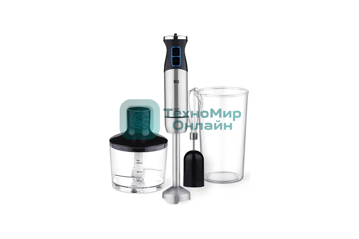 Блендер погружной BQ HB1032SS черный-Стальной
