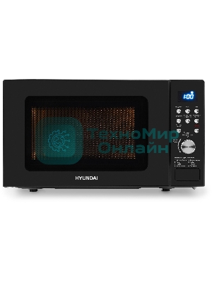 Микроволновая печь Hyundai HYM-D3033 черный, 20 л, 700 Вт, переключатели - кнопки, электронный поворотный механизм