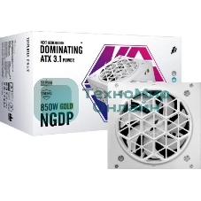 Блок питания 1STPLAYER NGDP HA-850BA4-WH, 850Вт, 80 PLUS Gold, 120мм, модульный, белый