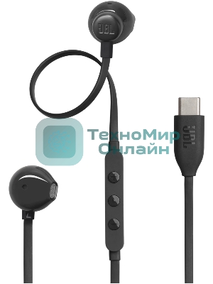 Проводные наушники JBL Tune 305C черный, вкладыши, USB Type-C